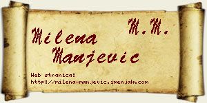 Milena Manjević vizit kartica